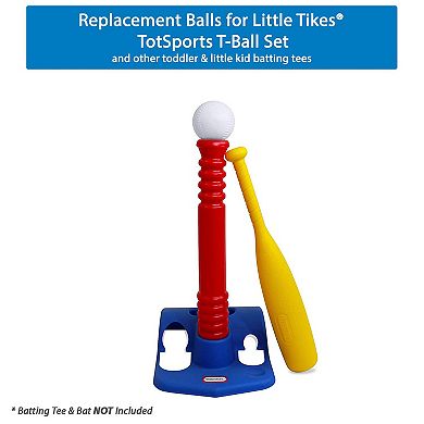 Replacement T Ball Baseball Balls for Little Tikes TotSports T-Ball Set