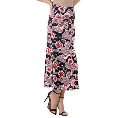 Women's 24Seven Comfort Apparel Floral Maxi Skirt