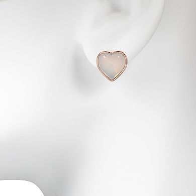 LC Lauren Conrad Puffy Heart Stud Earrings