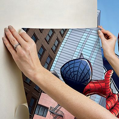 RoomMates Blue Marvel Spider-Man Peel & Stick Wallpaper Mural