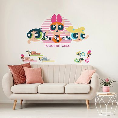 RoomMates Pink and Yellow Powerpuff Girls Giant Peel and Stick Alphabet Personalization Wall Decals