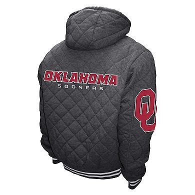 Men's Oklahoma Sooners Hooded Diamond Quilt Jacket