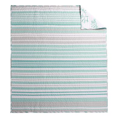 Levtex Home Truro Spa Stripe Quilted Throw