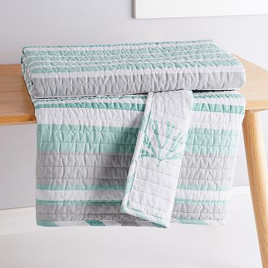 Levtex Home Truro Spa Stripe Quilted Throw
