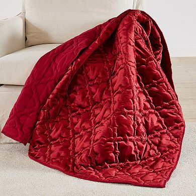 Levtex Home Caserta Velvet Red Quilted Throw