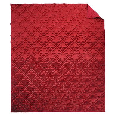 Levtex Home Caserta Velvet Red Quilted Throw