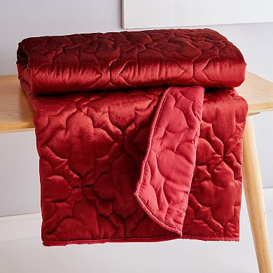 Levtex Home Caserta Velvet Red Quilted Throw