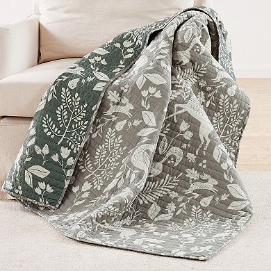 Levtex Home Bretton Woods Green/Taupe Quilted Throw