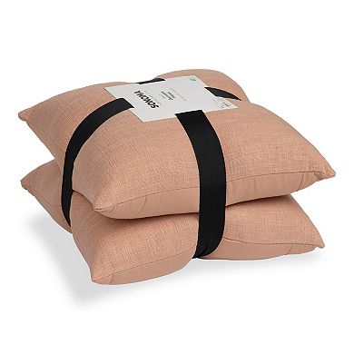 Sonoma Goods For Life Solid Textured 2-piece 18" x 18" Throw Pillow Set