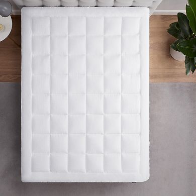 Serta® Comfort Sure Deluxe Cotton Dobby Check Quilted Top Mattress Cover