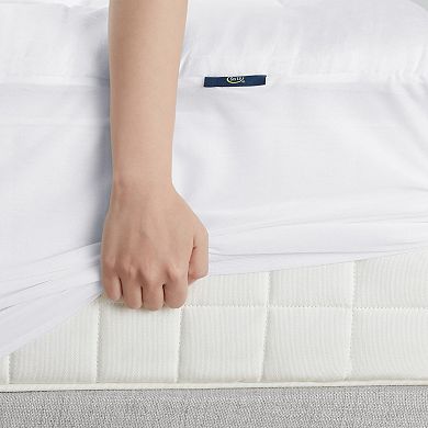Serta® Comfort Sure Deluxe Cotton Dobby Check Quilted Top Mattress Cover