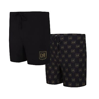 "Men's Concepts Sport Black LAFC Gauge Two-Pack Shorts Set"