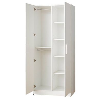 F.C Design Klair Living Farmhouse Shoe Cabinet with Six Shelves