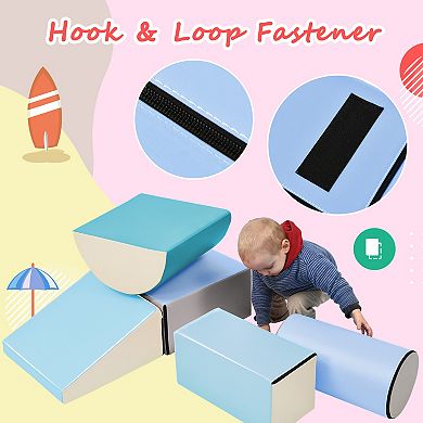 F.C Design Soft Climb and Crawl Foam Playset - Safe Foam Nugget Shapes Block for Infants, Preschools, Toddlers, Kids Crawling and Climbing Indoor Play Structure