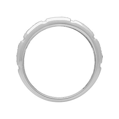 AXL Sterling Silver 1/5 Carat T.W. Diamond Men's Ring