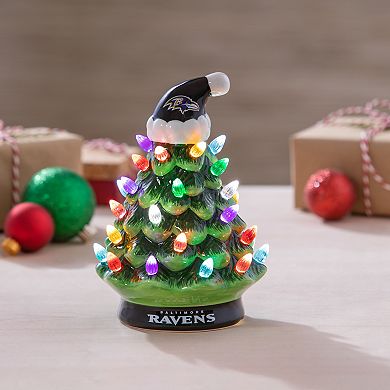 Evergreen Enterprises 8" LED Baltimore Ravens Ceramic Christmas Tree