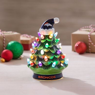 Evergreen Enterprises 8" LED Denver Broncos Ceramic Christmas Tree