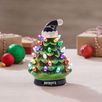 Evergreen Enterprises New England Patriots 8" LED Ceramic Christmas Tree