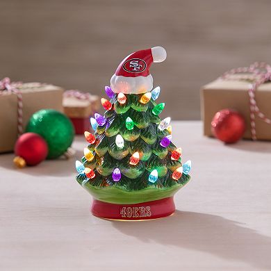 Evergreen Enterprises San Francisco 49ers 8" LED Ceramic Christmas Tree