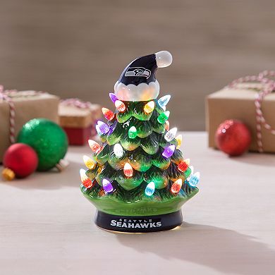 Evergreen Enterprises Seattle Seahawks 8" LED Ceramic Christmas Tree