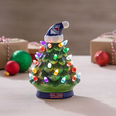 Evergreen Enterprises New York Rangers 8" LED Ceramic Christmas Tree