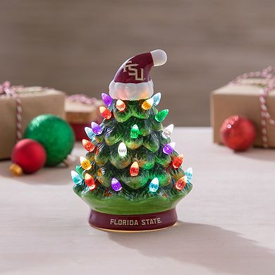Evergreen Enterprises Florida State University 8" LED Ceramic Christmas Tree