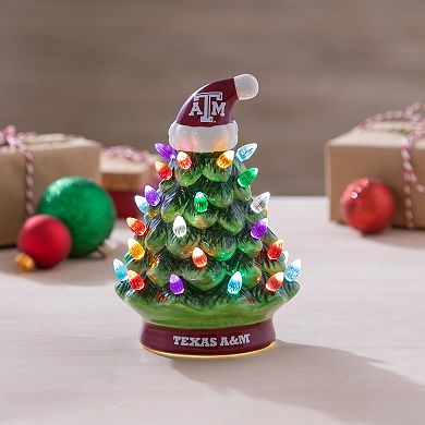 Evergreen Enterprises Texas A&M 8" LED Ceramic Christmas Tree