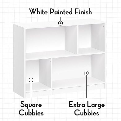 RiverRidge Kids Horizontal Bookcase with Cubbies