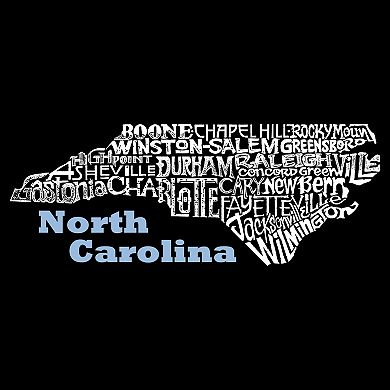 North Carolina - Girl's Word Art Long Sleeve