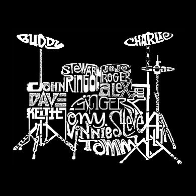 Drums - Girl's Word Art Long Sleeve