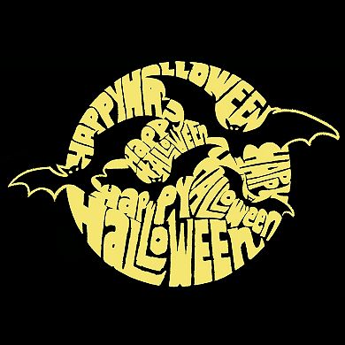 Girl's Word Art Long Sleeve - Halloween Bats