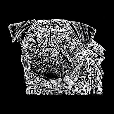 Pug Face - Mens Word Art Crewneck Sweatshirt