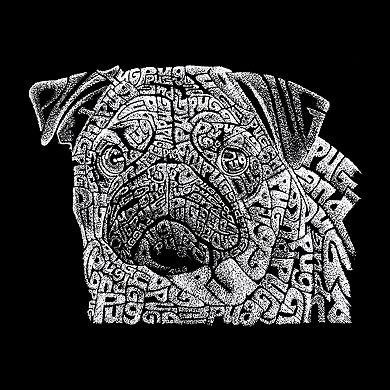 Pug Face - Girl's Word Art Long Sleeve