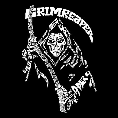 Men's Word Art Long Sleeve T-shirt - Grim Reaper