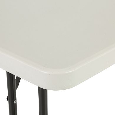 Norwood Commercial Furniture Rectangular Outdoor/Indoor Blow Molded Plastic Folding Table
