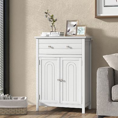 Free Standing Bathroom Storage Cabinet with Large Drawer