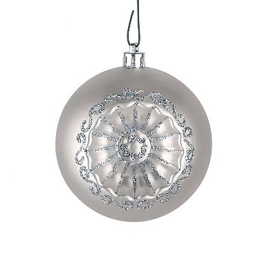 National Tree Company First Traditions Set of 6 Silver Bauble Ornaments