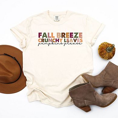 Fall Breeze and Crunchy Leaves ColorfulGarment Dyed Tees