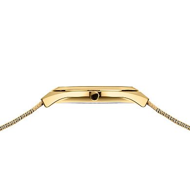 BERING Ultra Slim Women's Gold Tone Stainless Steel Milanese Strap Watch