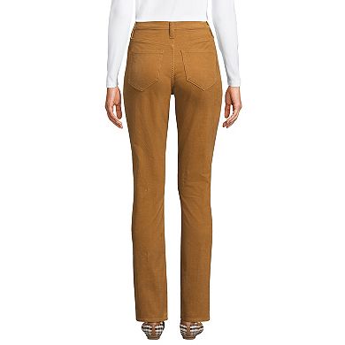 Petite Lands' End High Rise Straight-Leg Corduroy Pants