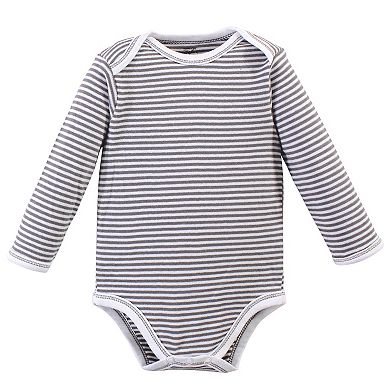 Baby Boy Organic Cotton Long-sleeve Bodysuits 5pk