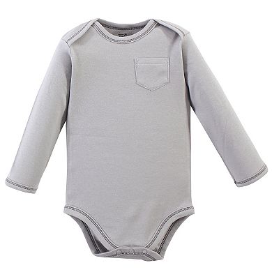 Baby Boy Organic Cotton Long-sleeve Bodysuits 5pk