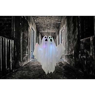 Set of 2 Light Up 1.6-Foot Poseable Ghosts Halloween Decoration