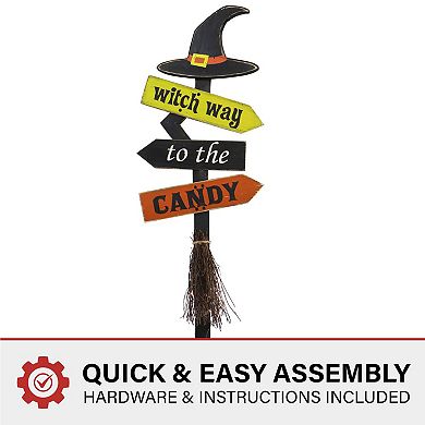 32" Witch Way to the Candy Battery Operated Yard Stake Halloween Decoration