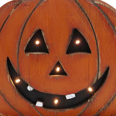 13" Pumpkin Battery Operated Centerpiece Halloween Tabletop Decoration