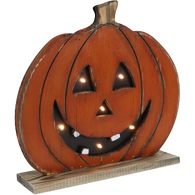 13" Pumpkin Battery Operated Centerpiece Halloween Tabletop Decoration