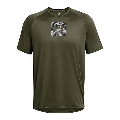 Men's Under Armour UA Tech Negative Camo Logo Short Sleeve Tee