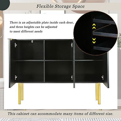 Merax Modern Simple & Luxury Style Sideboard Particle Board & MDF Board Cabinet