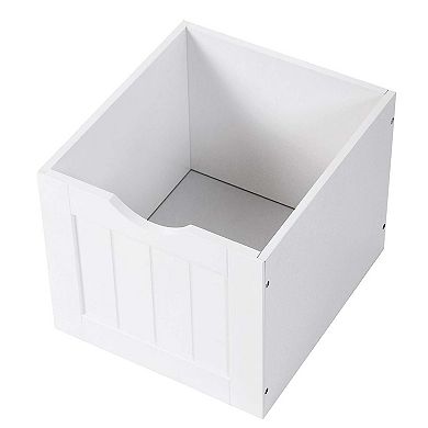 Hivvago White Bathroom Tower With Drawers