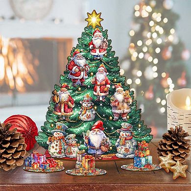 Santa Claus-Themed Collectible Christmas tree by G.DeBrekht - Tabletop Christmas Decor